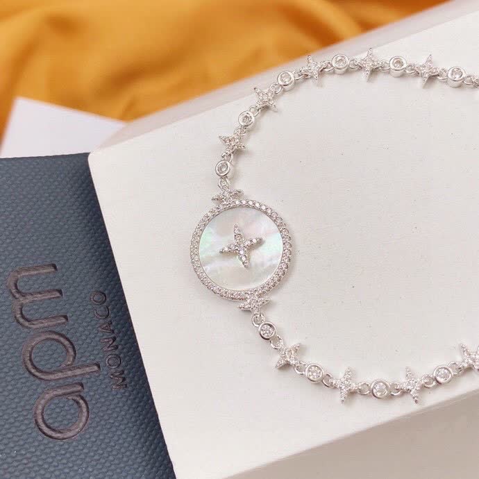 APM Monaco Silver Bracelet with Diamond Accents